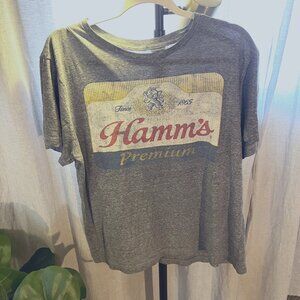 HAMMS beer tee - preworn, super soft and thin - LG